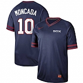 White Sox 10 Yoan Moncada Navy Throwback Jersey Dzhi,baseball caps,new era cap wholesale,wholesale hats